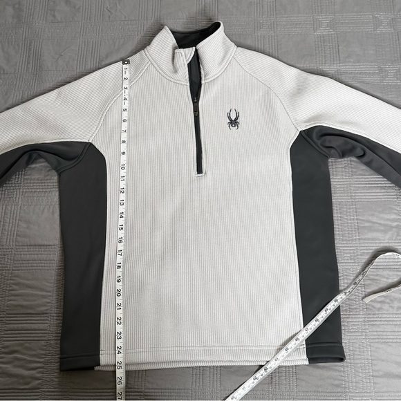 Spyder Mens Size S Core Sweater 1/4 Zip Performance Fleece Lined Pullover Gray - Picture 8 of 12